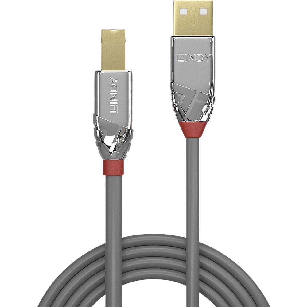 LINDY USB kabel USB 2.0 USB-A utikač, USB-B utikač 2.00 m siva  36642 slika