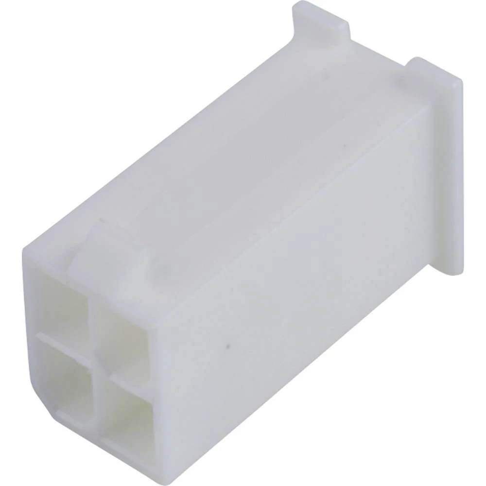 Molex 39013049 Mini-Fit Jr. Plug Housing, Dual Row, 4 Circuits, UL 94V-0, without Panel Mounting Ears, Natural slika