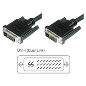 TECHly DVI Priključni kabel [1x Muški konektor DVI, 24 + 5 polova - 1x Muški konektor DVI, 24 + 5 polova] 1.8 m Crna slika