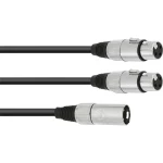Omnitronic 30225207 XLR adapter cable [1x XLR utikač 3-polni - 2x XLR utičnica 3-polna] 0.50 m crna