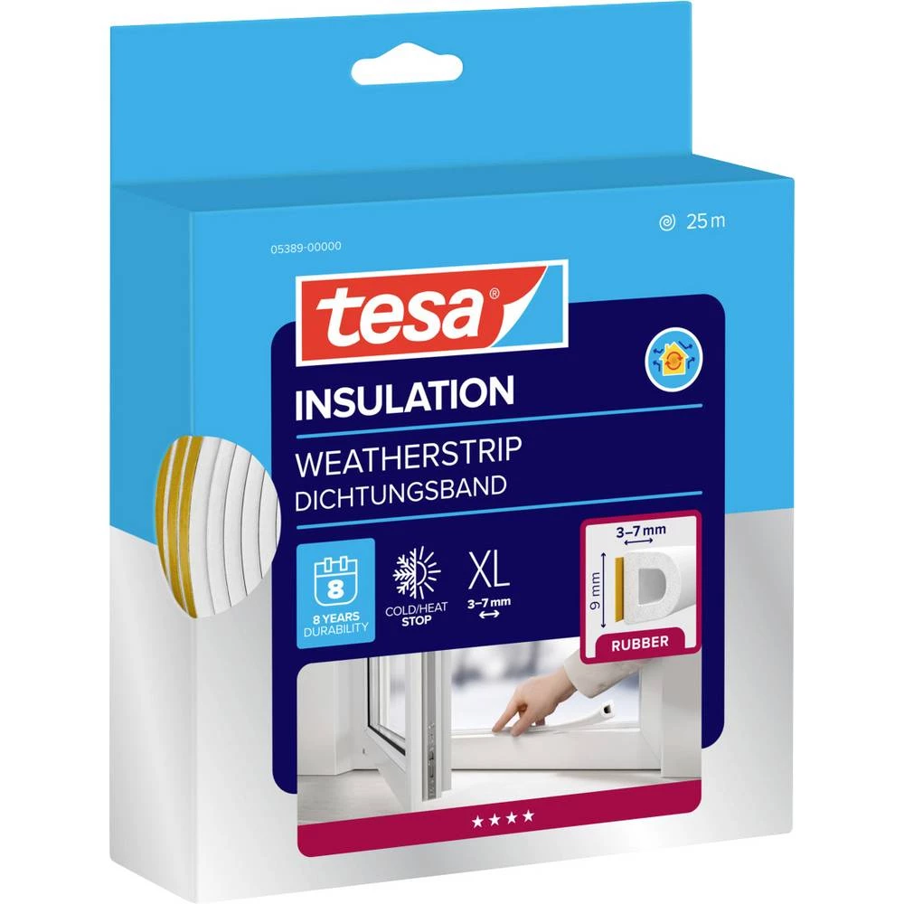 tesa D-Profil 05389-00000-00 brtvena traka tesamoll® bijela (D x Š) 25 m x 9 mm 25 m slika