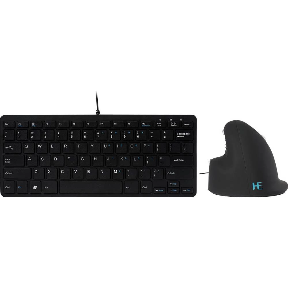 R-GO Tools RGOCOMBA-ND USB tipkovnica, set miša ergonomski nordijski, qwerty  crna slika