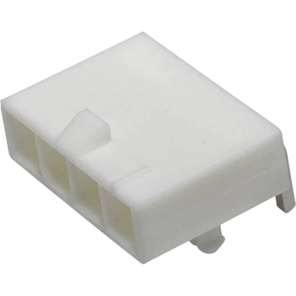Molex 39303046 Mini-Fit Jr. Header, Single Row, Right-Angle, with Snap-in Plastic Peg PCB Lock, 4 Circuits, PA Polyamide slika