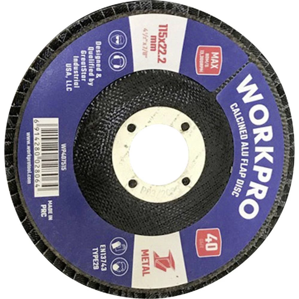 WorkPro WP407515 lamelna brusna ploča promjer 115 mm Promjer bušotine 22.2 mm 10 kom. slika