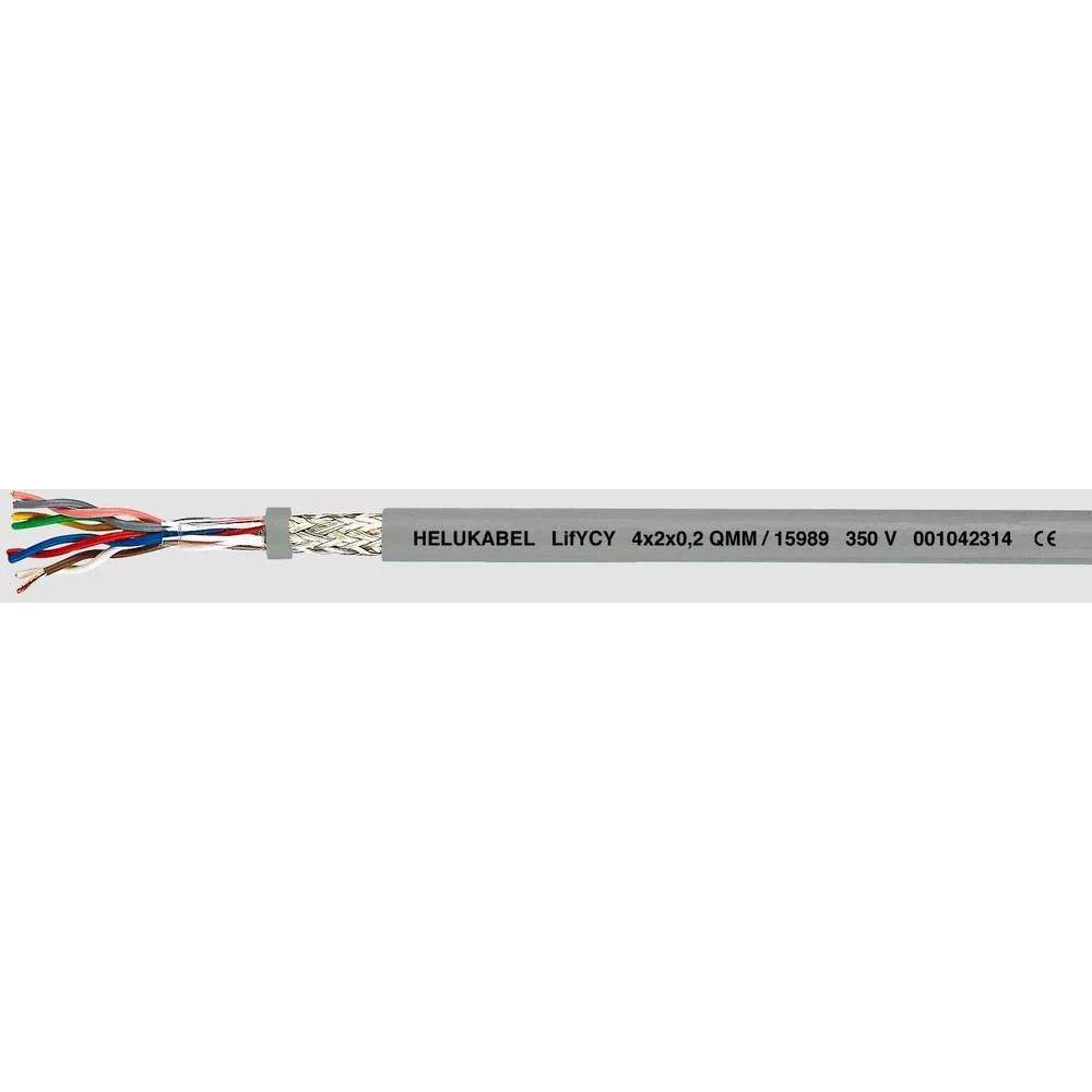 Helukabel 15989-1000 vod za prijenos podataka LifYCY 4 x 2 x 2 mm² siva 1000 m slika