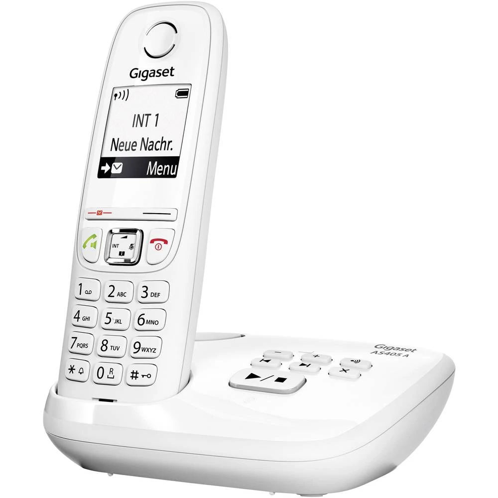 Bežični analogni telefon Gigaset AS405 A Responder, Handsfree Bijela slika