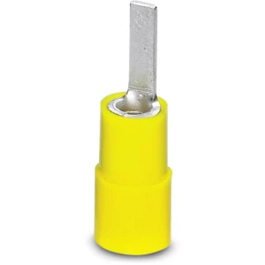 Iglasta kabelska stopica, plosnata izvedba 4 mm 6 mm djelomično izolirana, žute boje Phoenix Contact 3240533 50 kom. slika