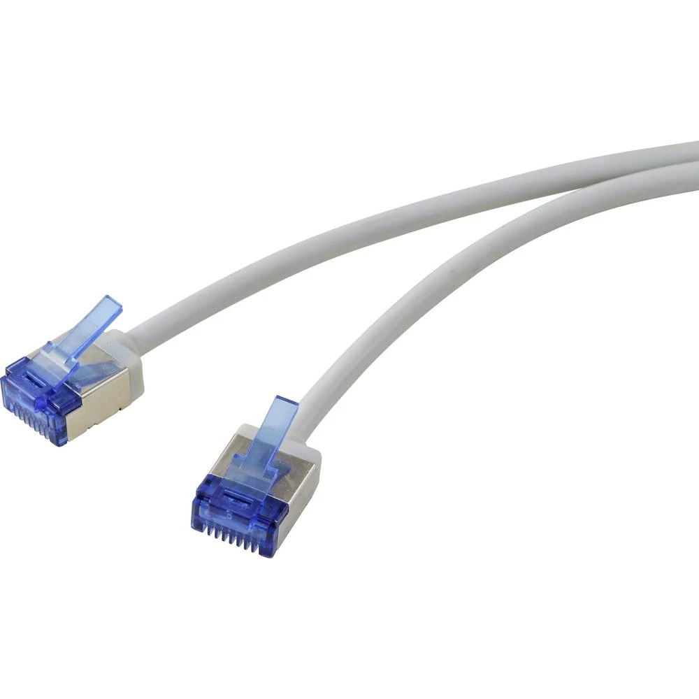 Renkforce RF-7116926 RJ45 spojnica mrežni kabel, Patch kabel CAT 6a 0.50 m siva (RAL 7035) 1 kom. slika