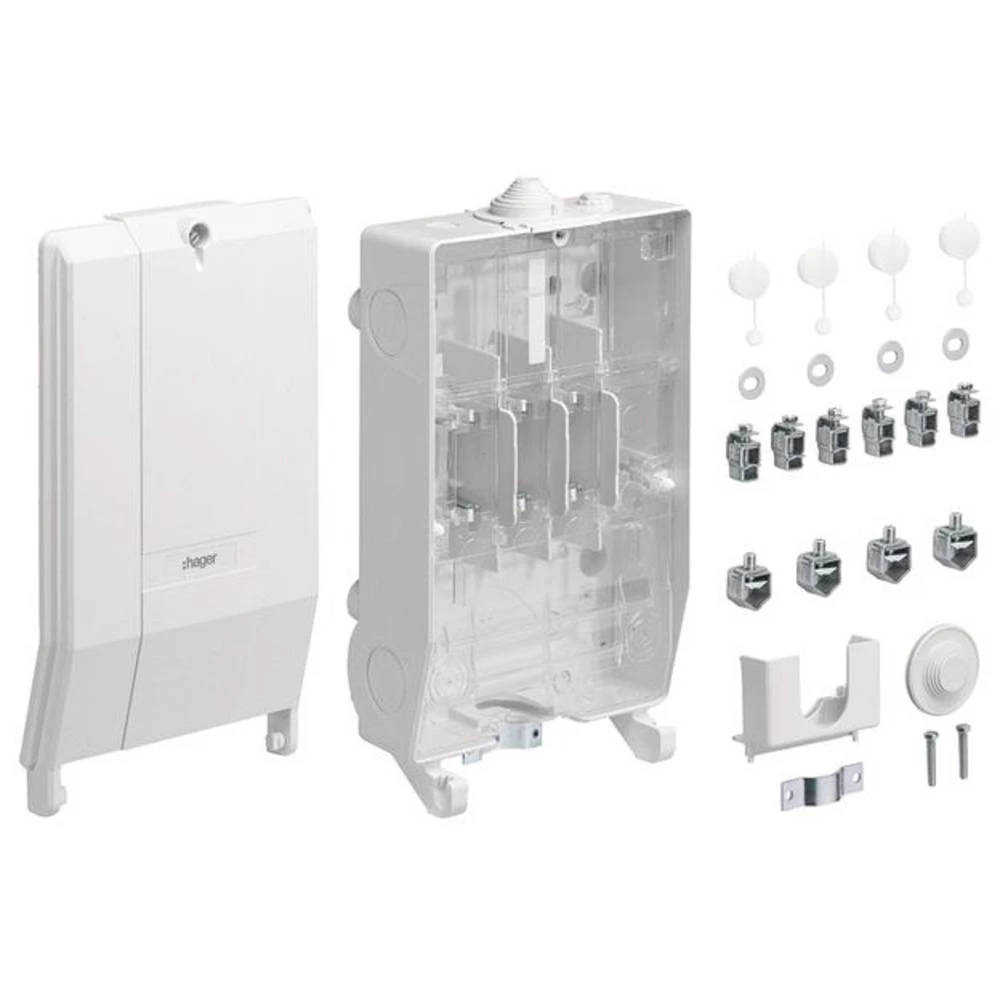 Hager ZAN334C kućna priključna kutija KH00 Baur.K3 1x3NH00 poklopac od poliestera   Hager  ZAN334C    kućna razvodna kutija        Content 1 St. slika