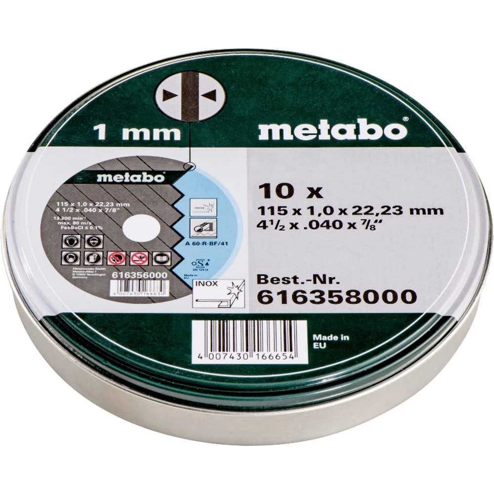 Metabo 616398000 rezna ploča 115 mm 1 kom. nehrđajući čelik (rostfrei) slika