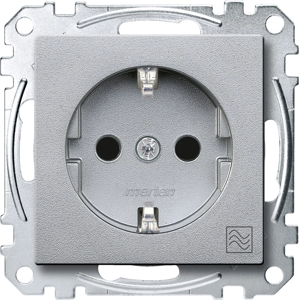 Merten Utičnica Sustav M Aluminij boja MEG2356-0460 slika