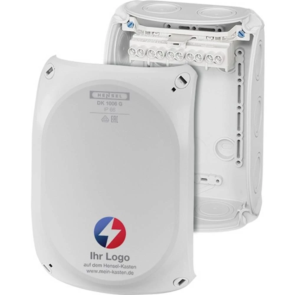 Hensel 62000307 razvodna kutija s vijčanim stezaljkama, bez halogena (D x Š) 180 mm x 130 mm  1 St. slika