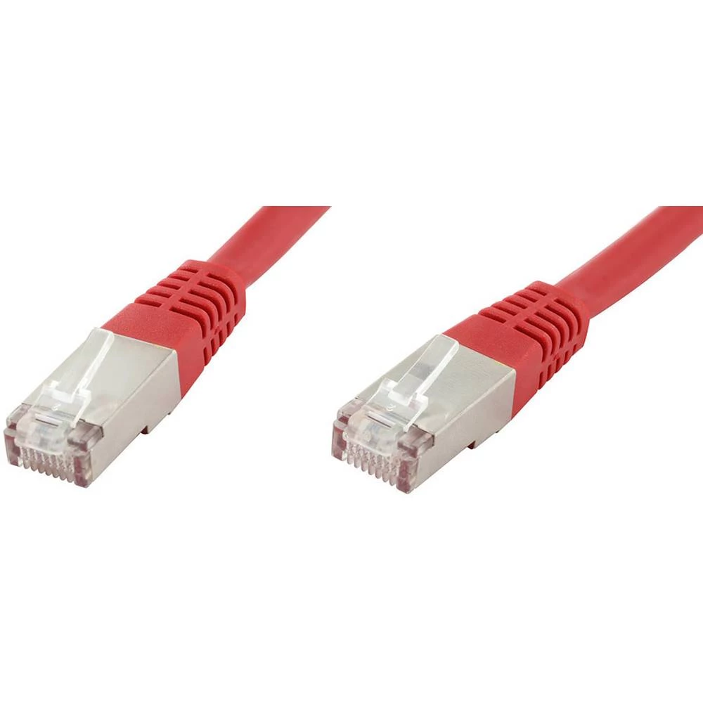 LAN (RJ45) Mreža Priključni kabel CAT 6 S/FTP 5 m Crvena Dvostruko zaštićen econ connect slika