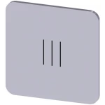 Siemens 3SU1900-0AF81-0QD0 ploča za natpise kvadratan (Š x V) 22 mm x 22 mm III srebrna, crna 10 St.