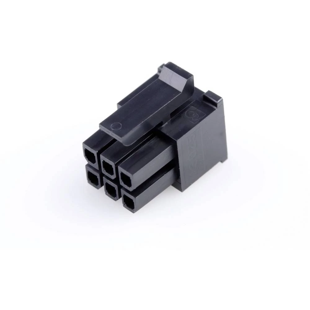 Molex 430250600 Micro-Fit 3.0 Receptacle Housing, Dual Row, 6 Circuits, UL 94V-0, Low-Halogen, Black slika