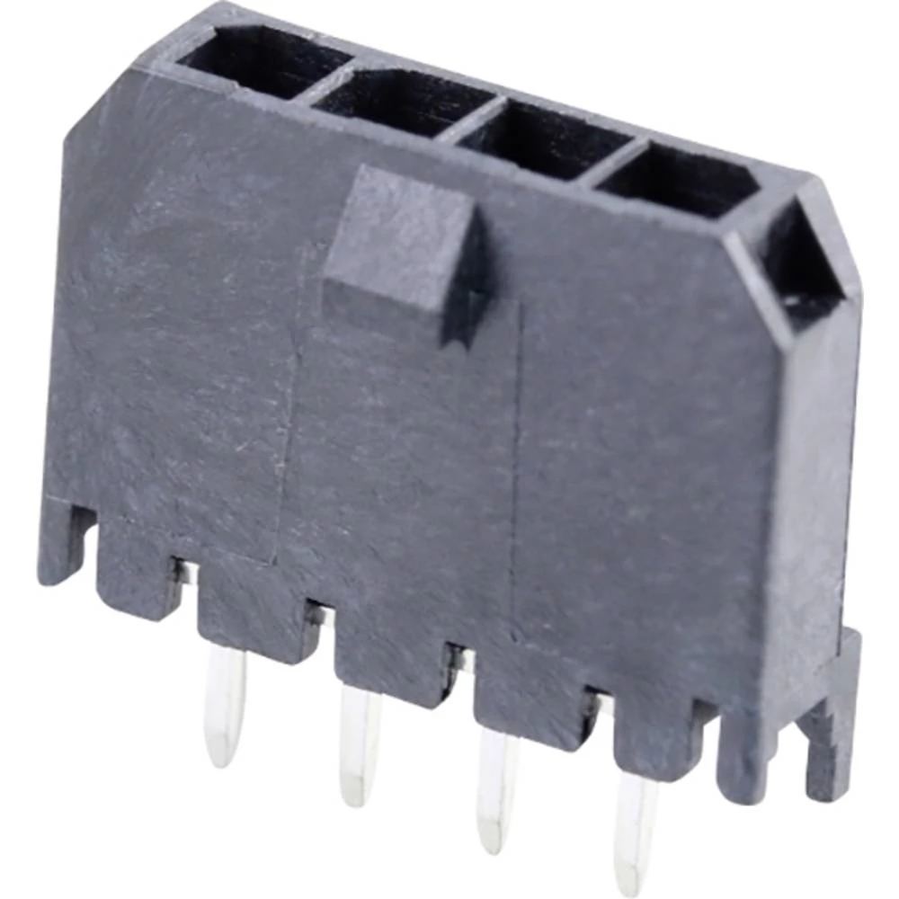 Molex ugradna standardna letva s muškim kontaktima  Ukupan broj polova 4 Raster: 3 mm 436500429 1 St. Tray slika