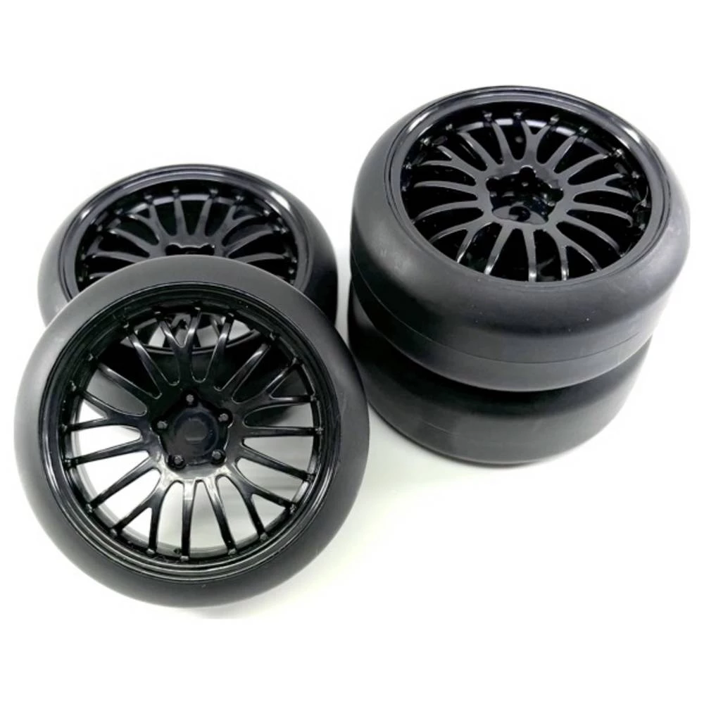 Absima 1:10 cestovni model kompletni kotači Drift crna 4 kom. slika
