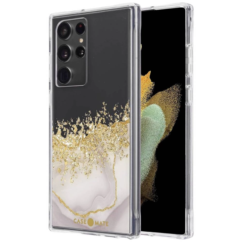 Case-Mate Karat Marble stražnji poklopac za mobilni telefon Samsung Galaxy S22 Ultra zlatni efekt slika