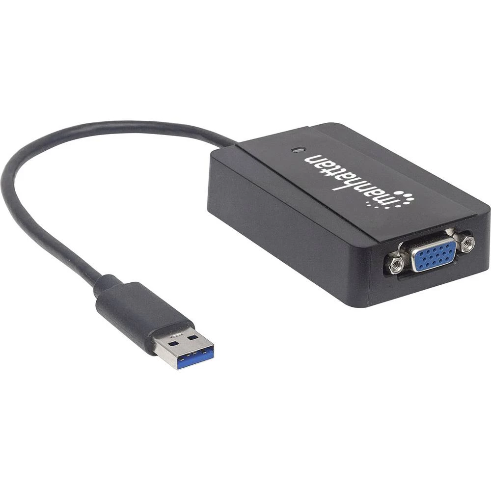 USB 3.0 / VGA Adapter [1x Muški konektor USB 3.0 tipa A - 1x Ženski konektor VGA] Crna Manhattan slika