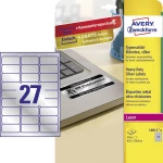 Avery-Zweckform L6011-8 ( 63.5 x 29.6 mm ),Srebrna, 216 ST, Trajno