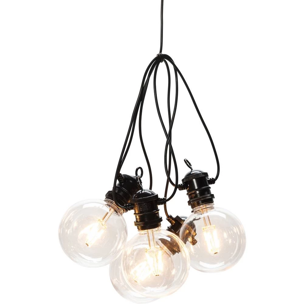 Konstsmide 2394-800 sustav svjetlosnog lanca  unutra/vani Energetska učinkovitost 2021: F (A - G) strujni pogon Broj žarulja 10 LED jantar Osvjetljena duljina: 9.15 m slika