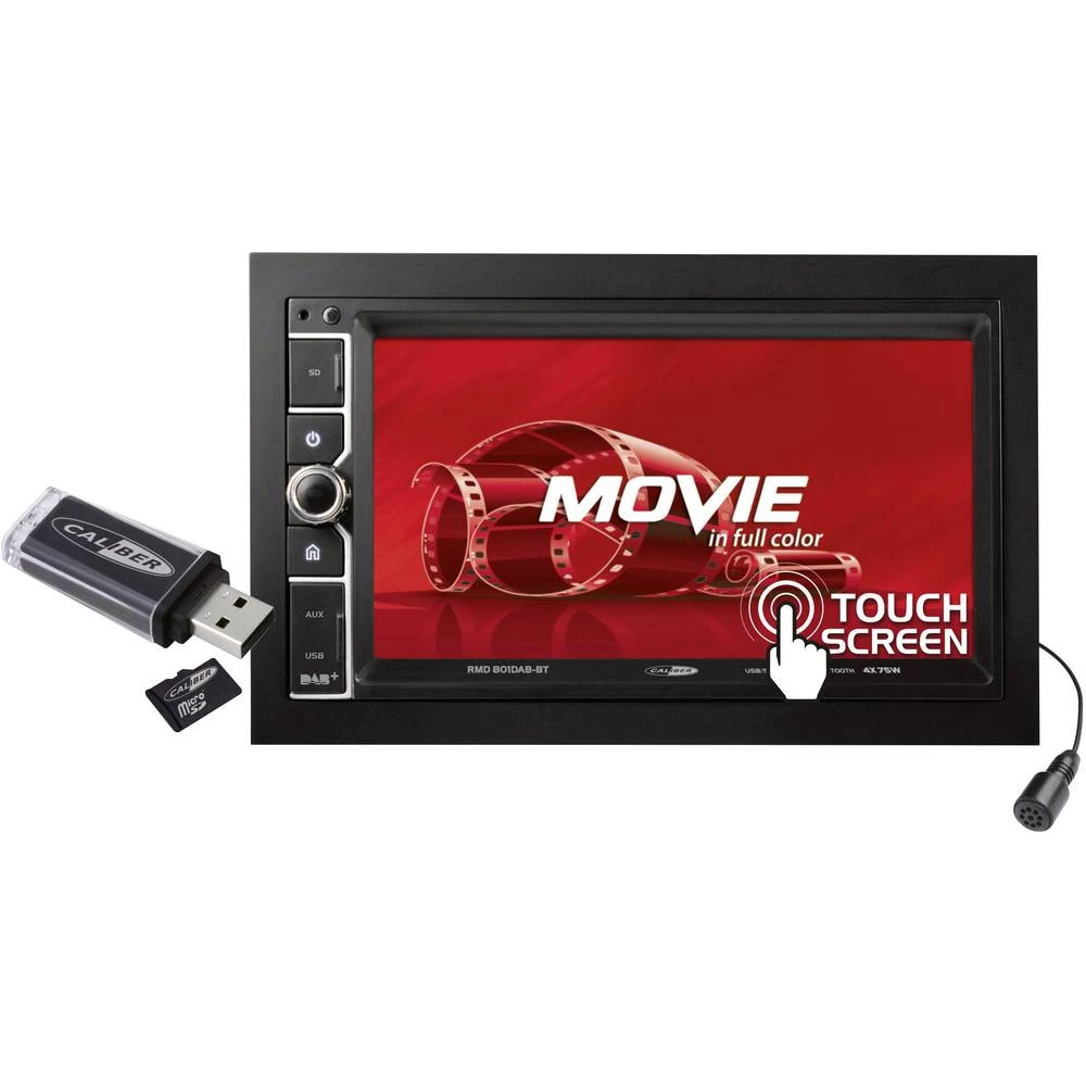 Caliber Audio Technology 801DAB-BT Dvostruki DIN multimetijski player DAB + tuner, Priključak na upravljaču vozila, Priključak z slika