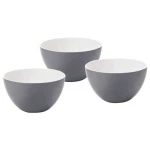 Qdesign 125 mm Zdjela za salatu 3-dijelni komplet melamin siva 190-024