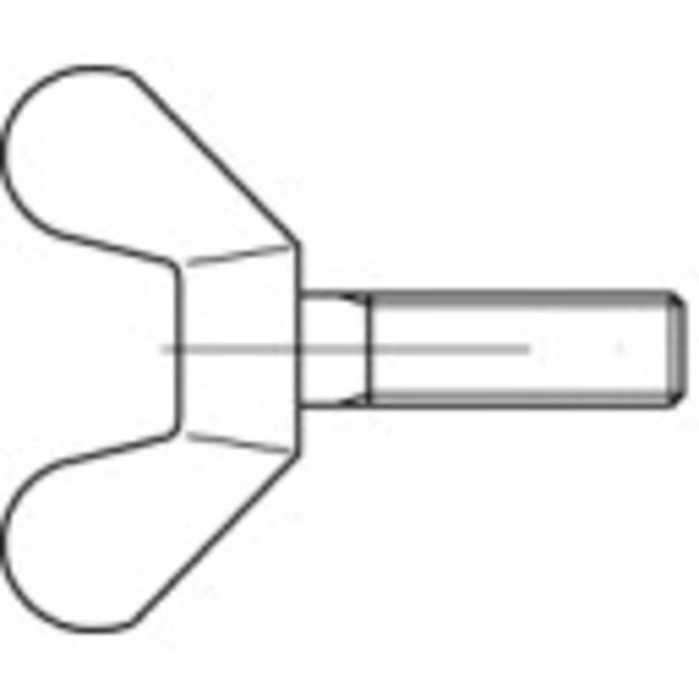 TOOLCRAFT  1060586 leptir vijak M5 20 mm  DIN 316   nehrđajući čelik A2 50 St. slika