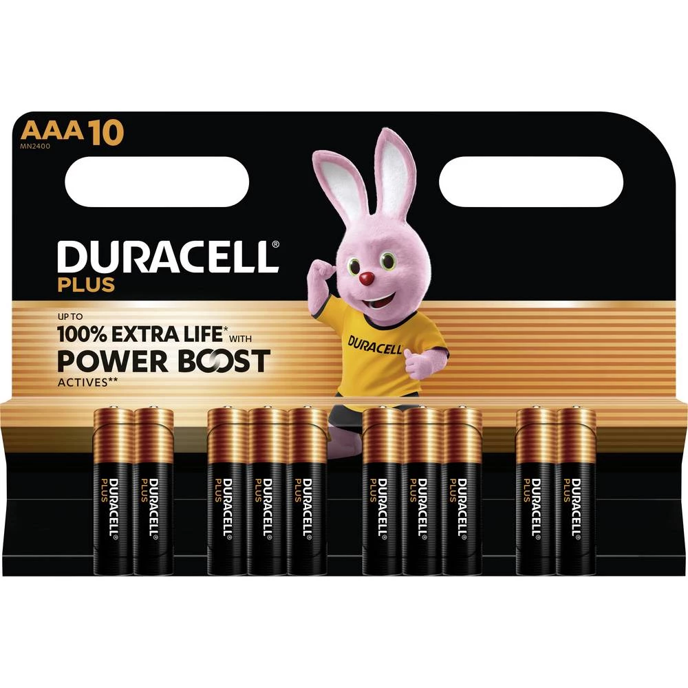Duracell Plus Power Boost micro (AAA) baterija alkalno-manganov 1.5 V 10 kom. slika