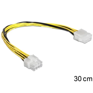 Delock struja priključni kabel 0.3 m crna, žuta slika