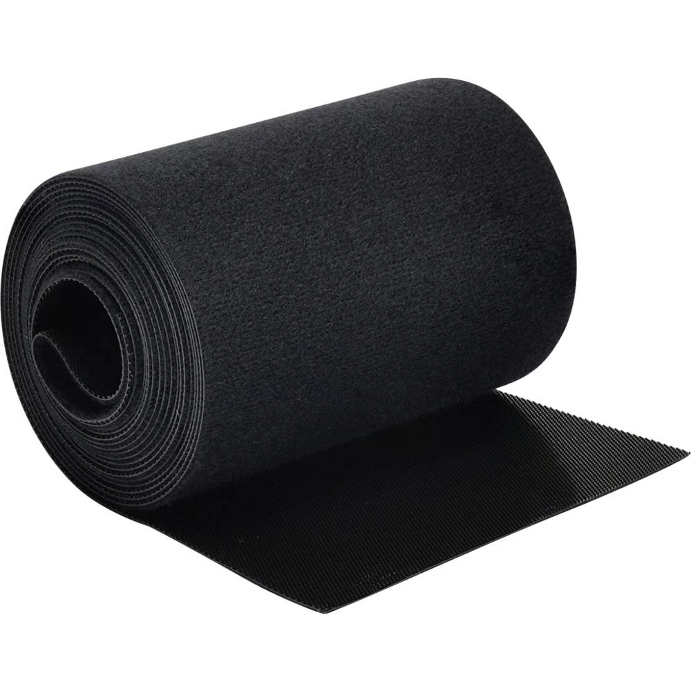 Quadrios 25CA514 prianjajuća traka za povezivanje grip i mekana vunena tkanina crna Roba na metre slika