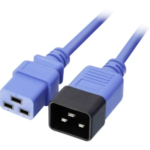LINDY struja produžetak [1x muški konektor IEC, c20 - 1x ženski konektor IEC c19, 16 a] 1.00 m plava boja slika