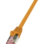 LogiLink CQ2098S RJ45 mrežni kabel, Patch kabel CAT 6 S/FTP 10.00 m narančasta vatrostalan, sa zaštitom za nosić 1 St.