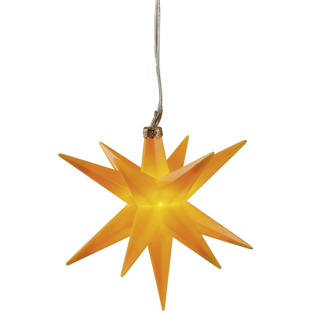 LED božićna zvijezda Toplo-bijela LED HGD CW62-1006 Žuta slika