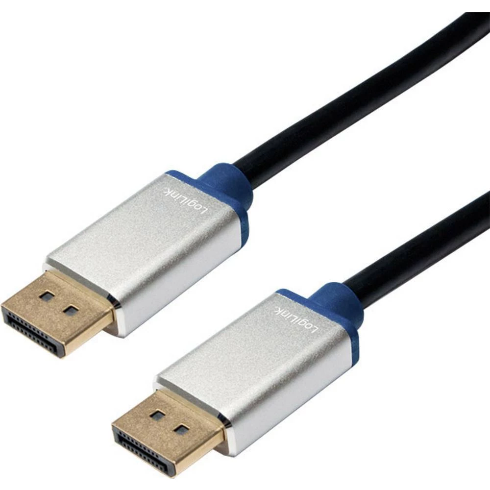 LogiLink DisplayPort Priključni kabel [1x Muški konektor DisplayPort - 1x Muški konektor DisplayPort] 1.5 m Crna slika