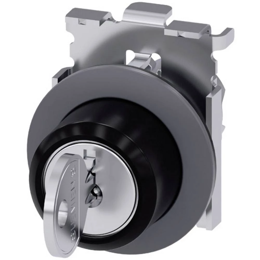 Siemens 3SU1060-4LM01-0AA0 prekidač s ključem prednji prsten od metala ključ pješčano-siva, srebrna 2 x 45 °  1 St. slika