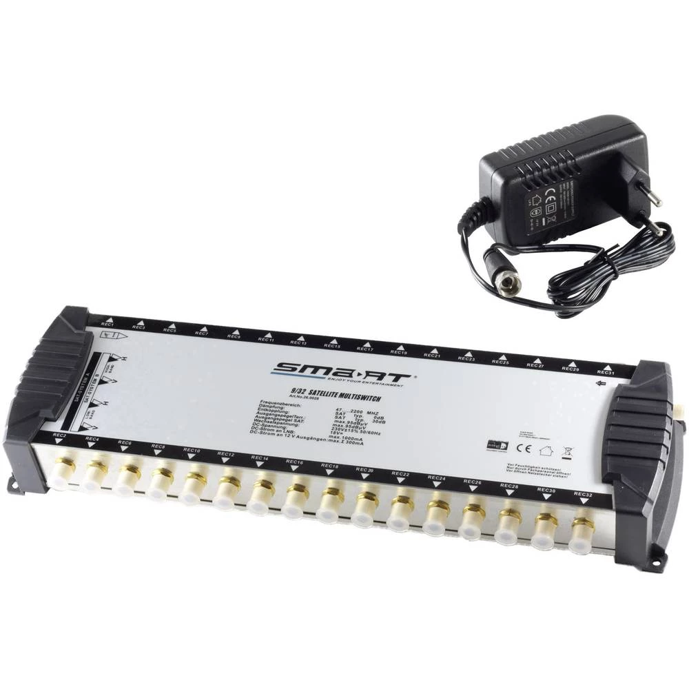 Satelitski multiprekidač Smart MSE932NT Ulazi: 9 (8 Sat/1 zemaljske) Broj sudionika: 32 slika
