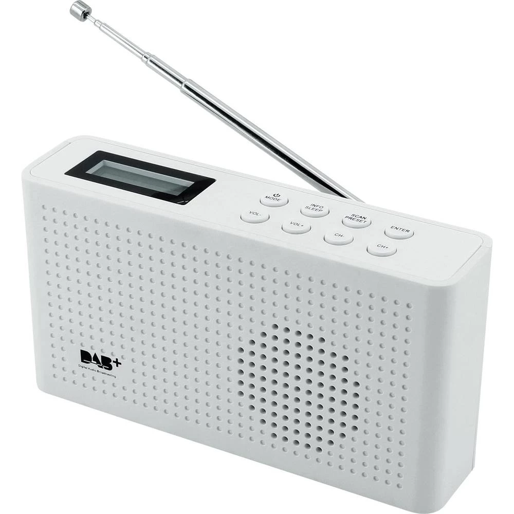 DAB+ (1012) Prijenosni radio SoundMaster DAB150WE DAB+, UKW Mogućnost punjenja Bijela slika