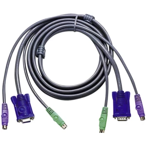 KVM Priključni kabel [1x Muški konektor VGA, Muški konektor PS/2, Muški konektor PS/2 - 1x Ženski konektor VGA, Muški konektor P slika