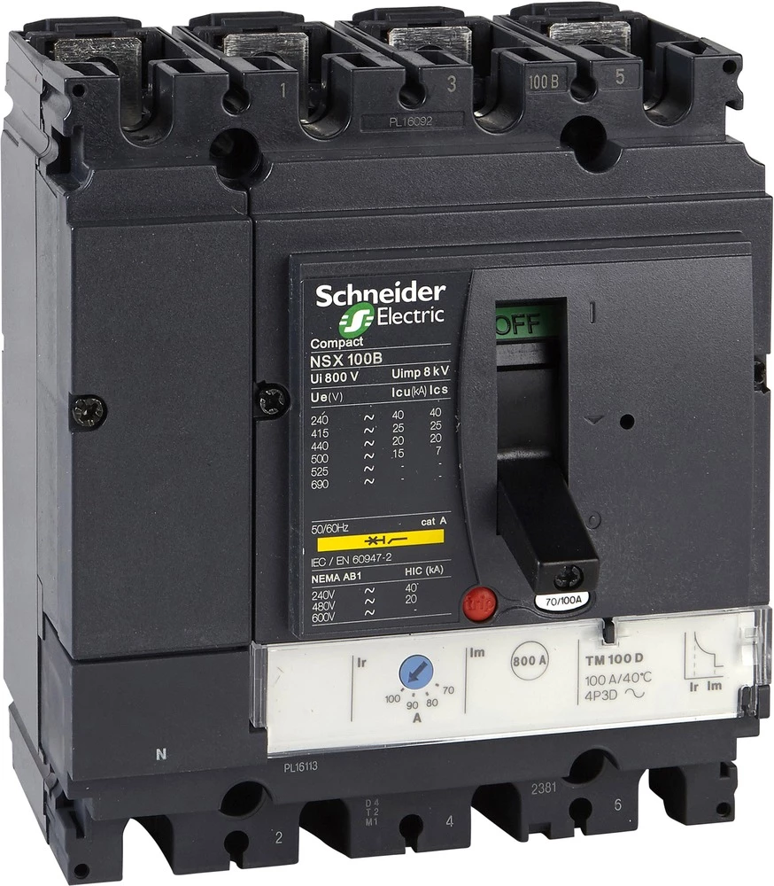 Učinski prekidač 1 ST Schneider Electric LV429572 Preklopni napon (maks.): 690 V/AC (Š x V x d) 140 x 161 x 86 mm slika