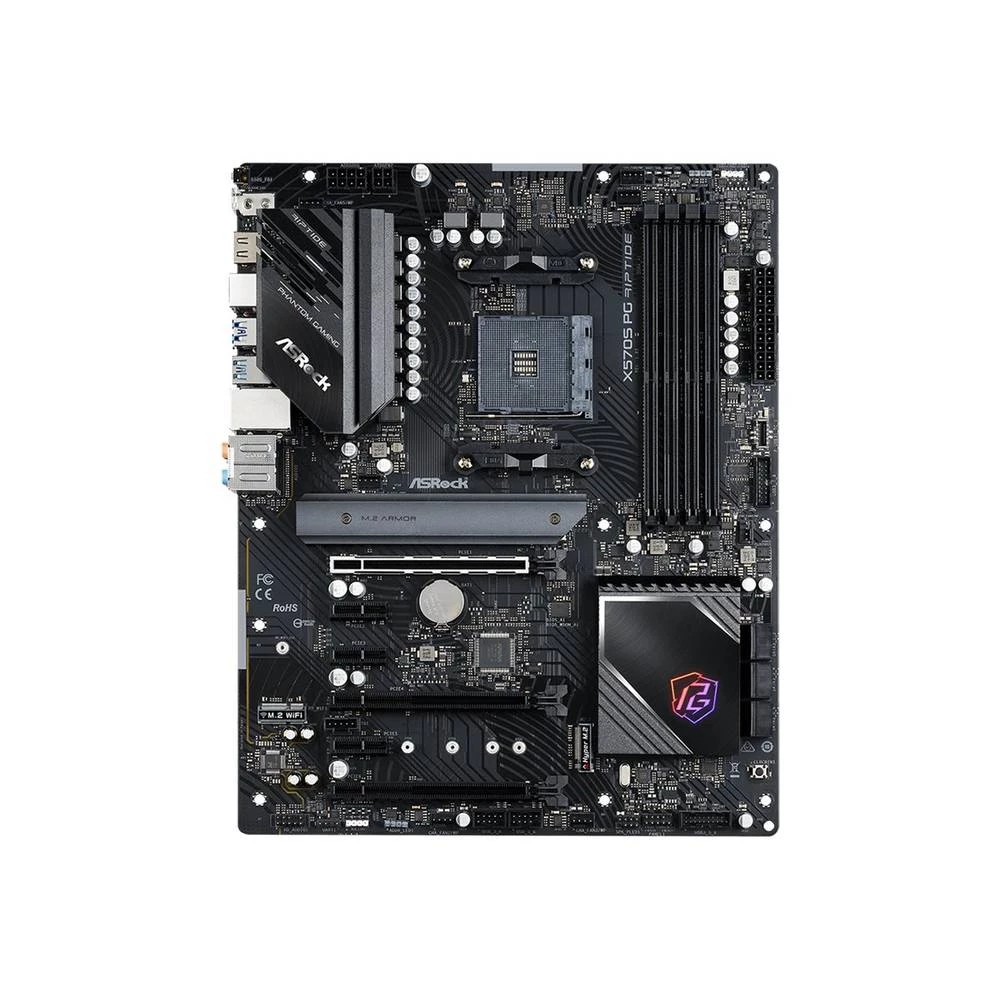 Asrock X570S PG Riptide, AMD, Socket AM4, AMD Athlon, AMD Ryzen™ 3, AMD Ryzen™ 5, AMD Ryzen™ 7, 3. generacija AMD Ryzen™ 9, AMD..., DDR4-SDRAM, 128GB, DIMM ASRock X570S PG Riptide matična ploča Baz... slika