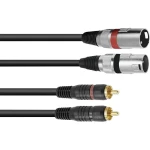 Omnitronic 3022522D XLR adapter cable [2x XLR utikač 3-polni - 2x muški cinch konektor] 3.00 m crna