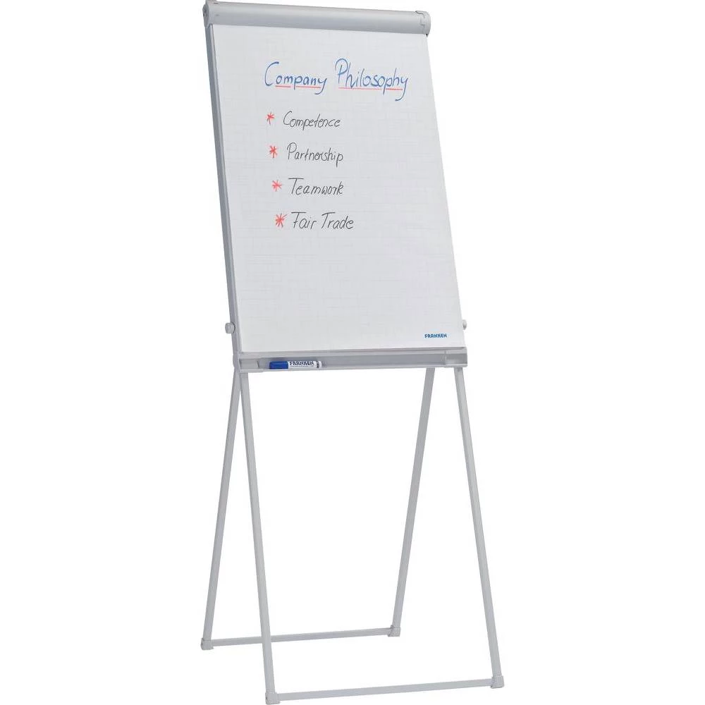 Franken flipcHART Standard Deluxe (Š x V) 67 cm x 95 cm svijetlosiva uklj. poslužavnik, brisiva, prilagodljiva po visini slika