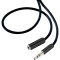 SpeaKa Professional-JACK audio produžni kabel [1x JACK utikač 3.5 mm - 1x JACK utičnica 3.5 mm] 1 m crn SuperSoft slika