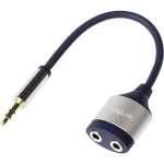 LogiLink CA1100 utičnica audio adapter [1x 3,5 mm banana utikač - 2x priključna doza za 3,5 mm banana utikač] crna