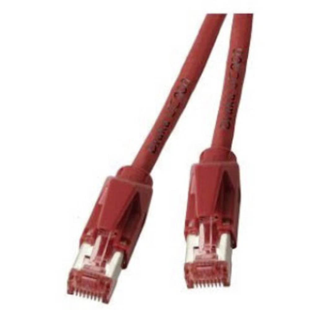 LAN (RJ45) Mreža Priključni kabel CAT 6A S/FTP 15 m Crvena pozlaćeni kontakti EFB Elektronik slika