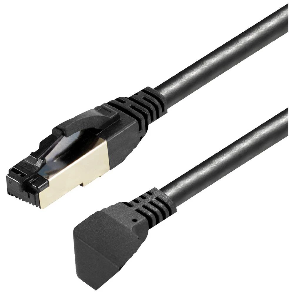 Maxtrack TI 48-3 L RJ45 mrežni kabel, Patch kabel  S/FTP 3.00 m crna  1 St. slika