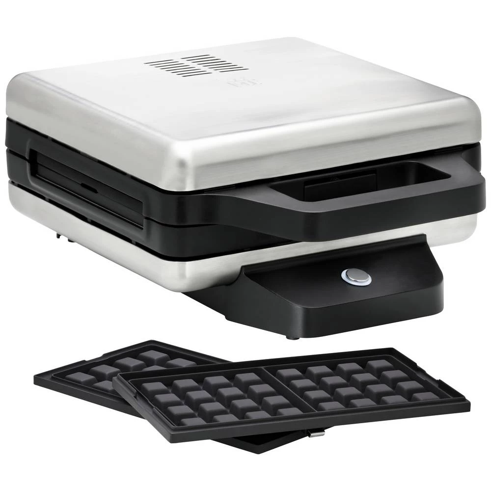 WMF Lono Snack Master Pro uređaj za pečenje vafli indikatorska lampica, premaz protiv lijepljenja, Cool-Touch kućište srebrna, crna slika