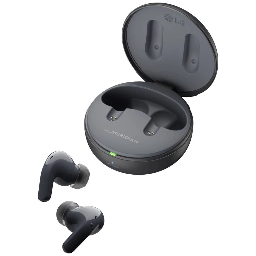 LG Electronics TONE Free DT90Q  Ear Free slušalice Bluetooth® stereo crna poništavanje buke, smanjivanje šuma mikrofona slušalice s mikrofonom, kutija za punjenje slika