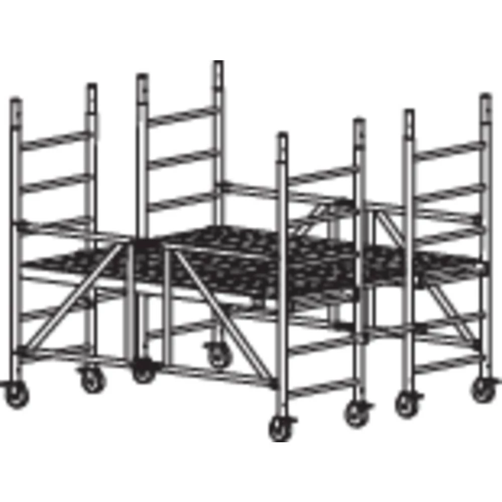 Sinterbronze (value.2976892) Skela Mobilna Radna visina (maks.): 2.90 m Krause ProTec XS-P 920201 Srebrna 89 kg slika